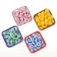 【DT】hot！ Fkisbox 300PCS Flat Silicone Teething Beads Lentils Teethers Bead Diy Food Grade 12x7MM