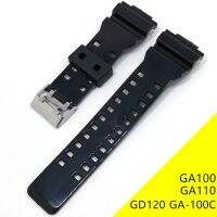 ❁ ยางสายคล้องคอกีฬาดำน้ำสำหรับ Casio G Shock GA100 GA110 GD120 GA-100C ผู้ชายสร้อยข้อมือซิลิโคนเหมาะสำหรับ Casio