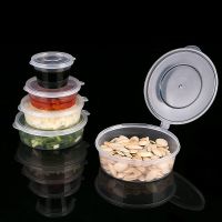 10Pcs Transparent Small Food Sauce Containers Package Box with Lid Disposable Portable Plastic Cups Various Specifications