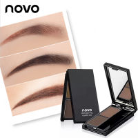 novoที่เขียนคิ้วตลับ คิ้วฝุ่นอัดแข็งตลับ กันน้ำ สไตล์เกาหลี เจลเขียนคิ้ว Makeup 2in1 Eyebrow Powder-5088