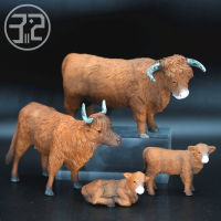 （READYSTOCK ）? Highland Bull Highland Mother Calf Stop Production Collecta I You Simulation Farm Animal Model Toys YY