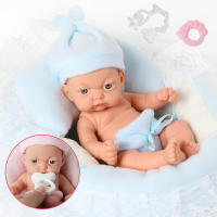 10 inch simulation newborn bebe reborn Silicone 26cm Baby Doll Handbell set For Toys children gifts