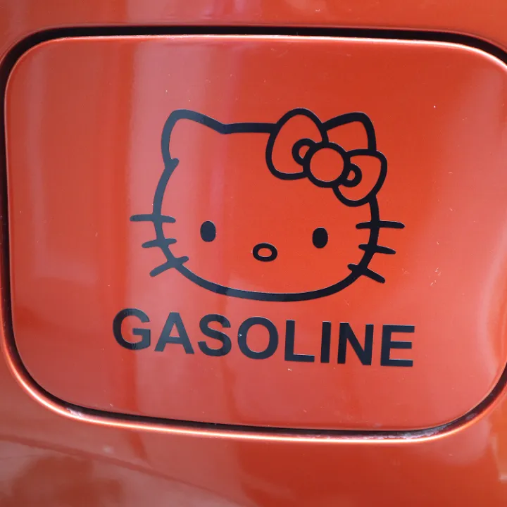Gas Tank Cover Decal Car Sticker HK GASOLINE Car Sticker Decal 4"x5