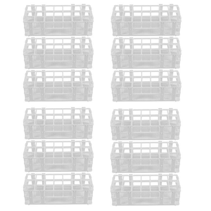 thumbnail image 2 of Plastic Test Tube Rack Holder - 5.91x5.91x2.17 Inch Detachable Lab Organizer 2 of 12