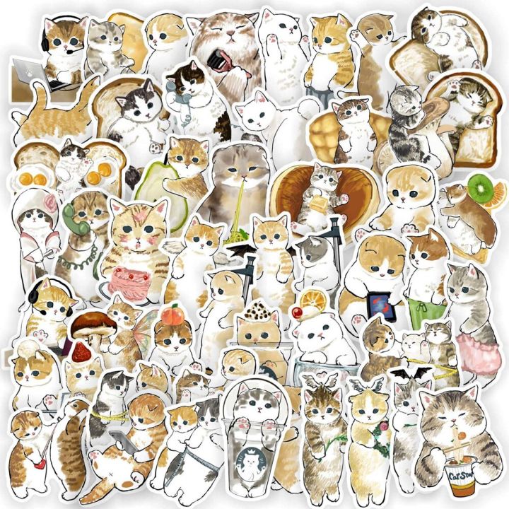 cute-cartoon-cat-graffiti-stickers-decal-scrapbook-diary-phone-motorcycle-laptop-kawaii-waterproof-sticker-kids-toy