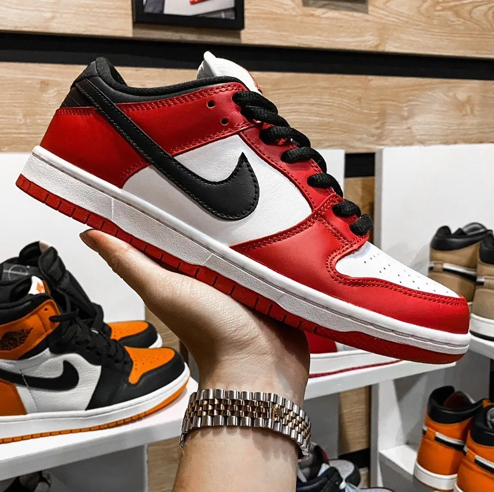 Giày Nike Sb Dunk Low Pro ( Đen Đỏ) | Lazada.Vn