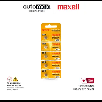 Maxell SR626SW 377 Silver Oxide Watch Battery, 2 Pack of 5 Batteries 