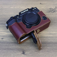 ฝีมือกล้องถ่ายภาพหนังแท้ Cowhide กระเป๋าร่างกายกล่องกรณีสำหรับ Fujifilm ฟูจิ XT5 XT-5 X-T5แขนป้องกันกล่องฐาน