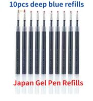 10ชิ้นขนาด0.5มม. ปากกาเจลแบบกด Mujis ของแท้เติมได้สีดำ/ สีฟ้า/สีแดงไส้ปากกาเขียนได้