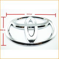 ป้ายโลโก้รถตู้ TOYOTA COMMUTER YARIS ตัวแรกติดด้านหน้าพลาสติกสีโครเมี่ยมขนาด 15.0x10.0cm ติดตั้งด้วยเทปกาวสองหน้าด้านหลัง จัดส่งเร็วสินค้าดีมีคุณภาพ **การันตีคุณภาพ**