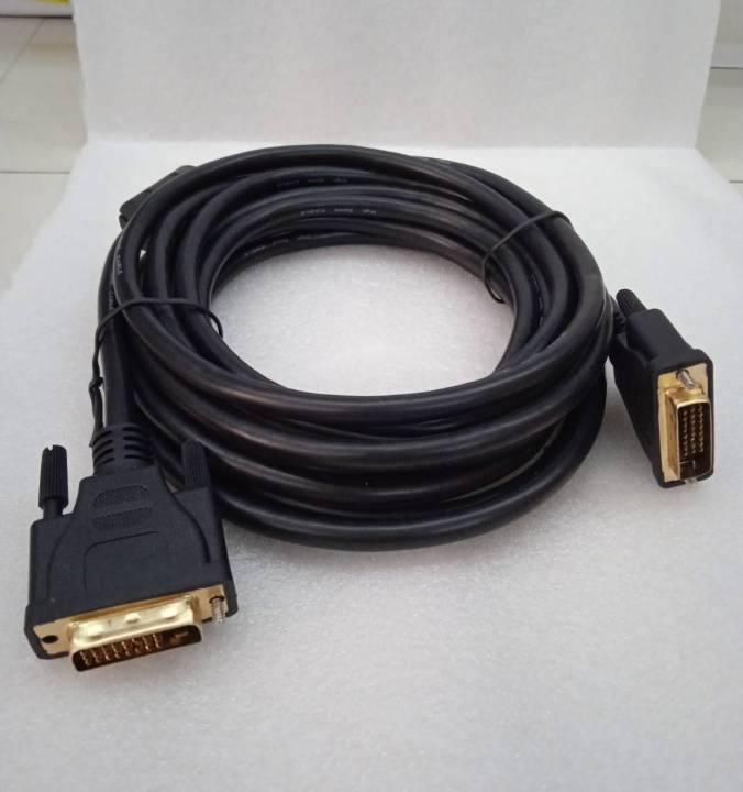 สายdvi24-1-cable-สายต่อคอมรุ่นเก่า-สายต่อจอ-สายจอ-สัญญานภาพความยาว-5-เมตร-สายหนาเส้นใหญ่สัญญานดี-ภาพชัด-แข็งแรงทนทาน