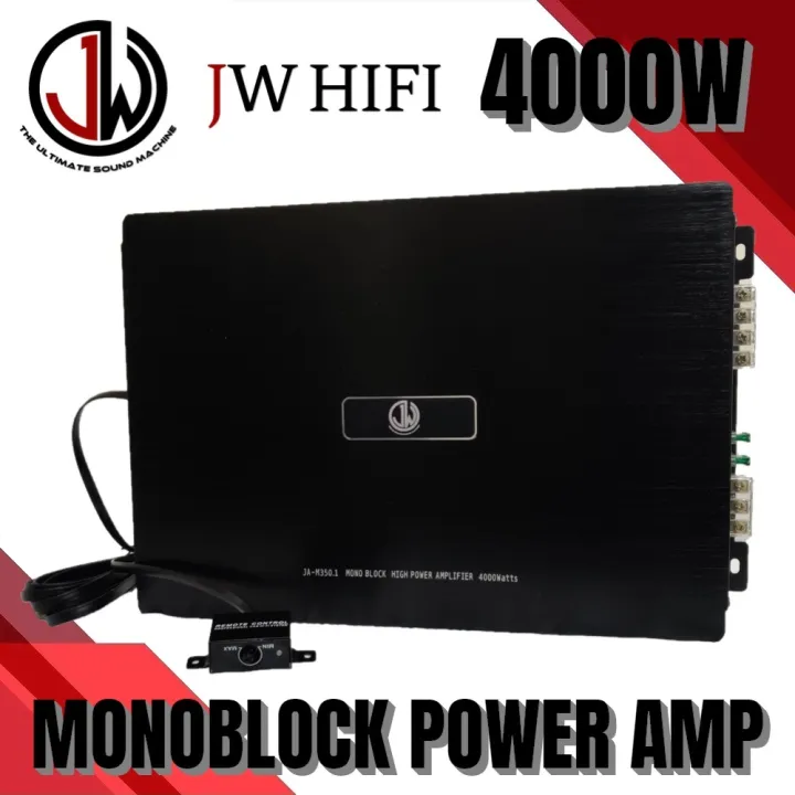 JW HIFI Monoblock Amplifier Car 4000W Monoblock CLASS D 2 Channel High