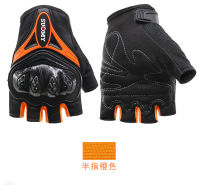 Suomy Gloves Motorcycle Guantes Half Finger Touch Screen Antiskid Luvas Summer Mesh Orange Black Glove Motorcyclist For Men