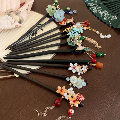 Gufeng Hairpin, Pan Hair, Hanfu Hairpin, Wooden Hairpin, Guofeng Qipao, Ancient Clothes, Tie Hair Hairpin, New Chinese Headwear, Hairpin Girl  C6CN