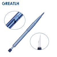 Durable Ophthalmic Surgery Blades 0.9Mm-1.2Mm Sapphire Side Piercing Knife With Titanium Handle Ophthalmic Instruments 1Pcs