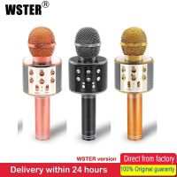 100% WSTER รุ่นเก่า WS-858ลำโพงไร้สายบลูทูธ Hheld คาราโอเกะร้องเพลงไมโครโฟน KTV สำหรับ Riod IOS