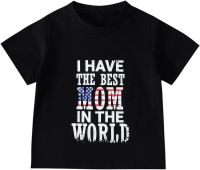 Summer Toddler Boys Girls Short Sleeve Independence Day 4 of July Letter Prints T Shirt Tops Childrens Shirt