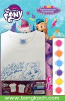 หนังสือเด็ก MY LITTLE PONY We ARE the FUTURE! + เสื้อยืด &amp; สีเพนท์ DIY ประเภท หนังสือเด็ก ระบายสี เพนท์เสื้อ บงกช bongkoch