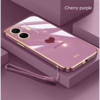 [ฟรี + COD] VIVO Y22S Y16 Stylish Love Heart ฝาครอบโทรศัพท์ยาง Glossy ไฟฟ้าชุบกรณี Lanyard ปลอก