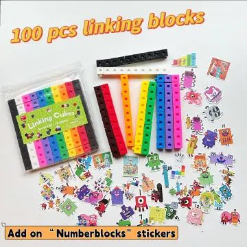 100pcs Mathematics Linking Cubes Children Educational Multilink Linking  Counting Cubes Kids Learning Kindergarten Birthday Gift