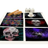 【CC】 Colorful Printing Placemat Insulation Tablecloth Table Cup Coaster Set Decoration Accessories