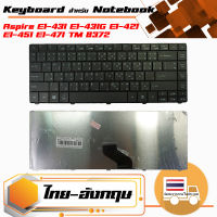 สินค้าคุณสมบัติเทียบเท่า คีย์บอร์ด เอเซอร์ - Acer keyboard (แป้นภาษาไทย) สำหรับรุ่น Aspire E1-421 E1-421G E1-431 E1-431G E1-451 E1-451G E1-471  E1-471G Travelmate 8371 8471