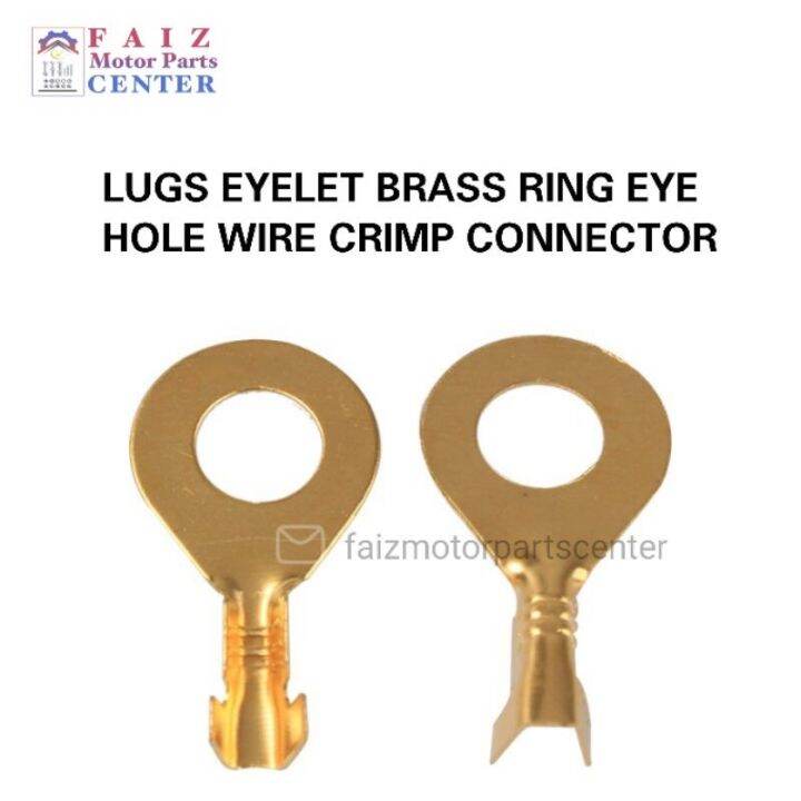 ELECTRICAL WIRE LUGS EYELET BRASS RING EYE HOLE WIRE CRIMP CONNECTOR
