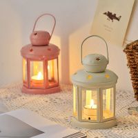 Classic Home Decor Lantern Candlesticks for Candles Vintage Living Room Decor Table Centerpiece Candle Holder Wedding Decor