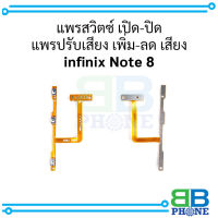 แพรสวิตซ์ เปิด-ปิด แพรปรับเสียง เพิ่ม-ลด เสียง infinix Note 8 อะไหล่มือถือ อะไหล่สายแพร สินค้าส่งในไทย