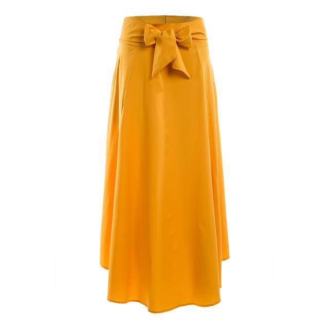 cc-color-brief-pleated-waist-flared-skirt-length