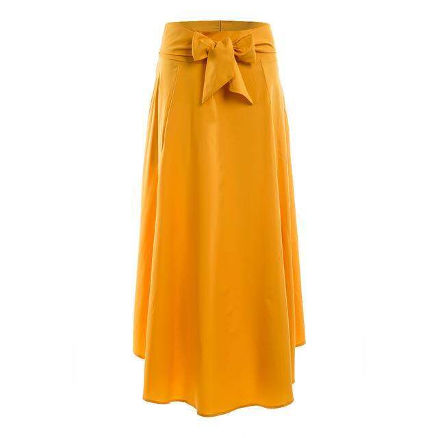 cc-color-brief-pleated-waist-flared-skirt-length