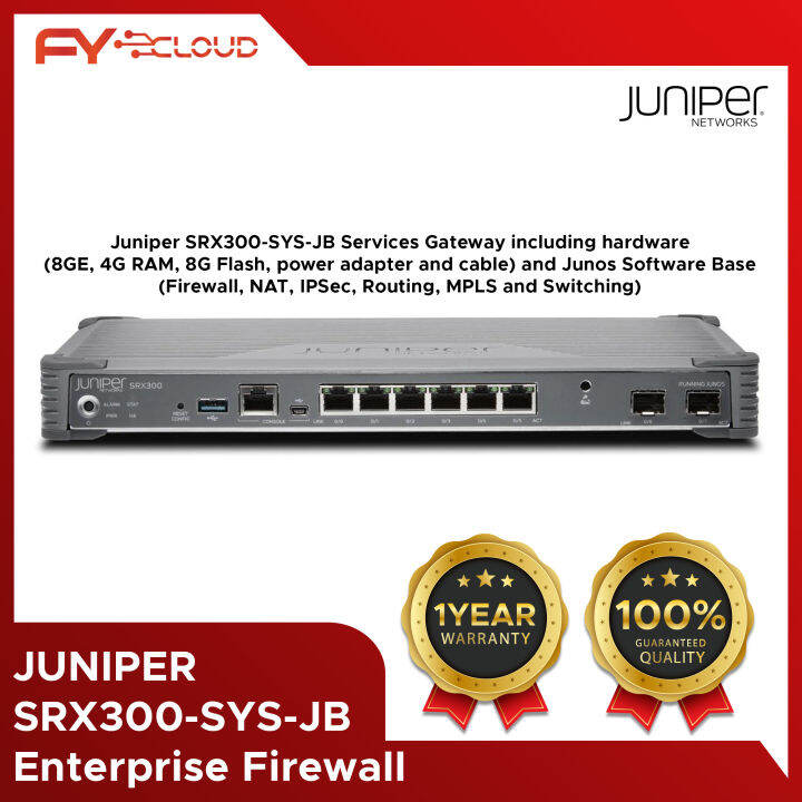 Juniper SRX300SYSJB Services Gateway including hardware (8GE, 4G RAM