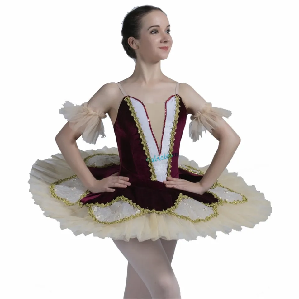 New Professional Ballet Tutu Girls White Platter Pancake Tutu Ballerina  Party Dress Adult Women Child Kids Ballet Dance Costume