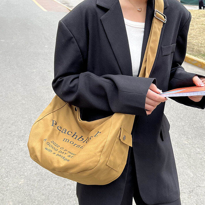 Mumu 2021 Japanese Harajuku Style Canvas Bag Student Tote Large