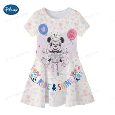 Girls Minnie Mouse Cartoon Disney Series Dress Kids Costume 3D Mickey Fancy 2-16 Years Birthday Party Dress Child Casual Clothes