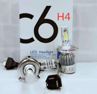 ไฟหน้ารถยนต์LEDC6 H4 1คู่  3600LM 36W 12V-24V 6000K/สีขาว