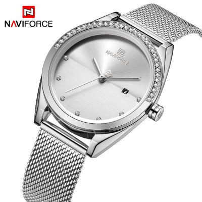 NAVIFORCE Luxury Women’s celet Watches Elegant Mesh Steel Strap Ladies Wristwatches Waterproof Quartz Watch relogio feminino