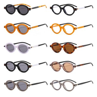 แว่นตา UV400สำหรับผู้ชายและผู้หญิงแว่นตาขับรถกลางแจ้งแว่นตาวินเทจแว่นตากันแดดกรอบวงรี