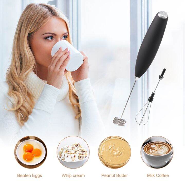 Electric Milk Frother Portable Foam Maker Handheld Foamer High Speeds