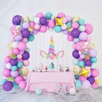 【hot】✁™ Unicorn Garland Arch Ballon Wedding Birthday Decoration Kids Baptism Baby Shower