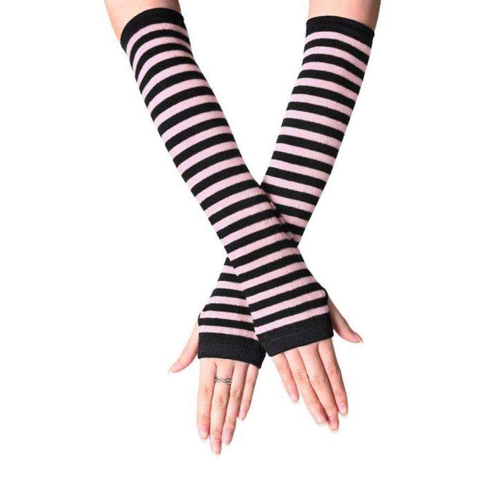 unisex-long-fingerless-gloves-gloves-arm-sleeve-striped-sleeves-gloves-warmer-cotton-knit-womens-wrist-arm-fingerless-sleeves-g1f4