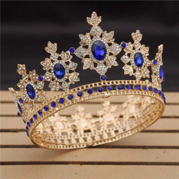 Luxury Royal King Wedding Crown Bride tiaras and Crowns Queen Hair ...