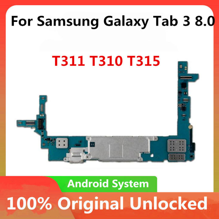 2021Free Shipping 16GB For Samsung Galaxy Tab 3 8.0 T310 T311 T315 Motherboard Original Unlocked Android Logic Board Full Chips