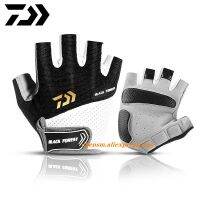 △▽✼ New Daiwa Gloves Half Finger Fishing Gloves Breathable Hunting Anti-Slip Wear-resisting Outdoor Camping Cycling Sport Gloves