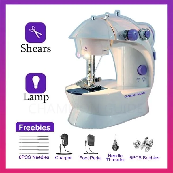 Portable Handheld Mini Electric/Charger Sewing Machine Double Thread