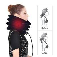 3/4 Layer Inflatable Air Cervical Neck Device Soft Collar Pain Stress Posture Stretching Brace