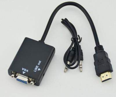 สายแปลงจาก HDMI ออก VGA+audio, HDMI to VGA + audio Converter Adapter, HD1080p Cable Audio Output (ยี่ห้อadilink)