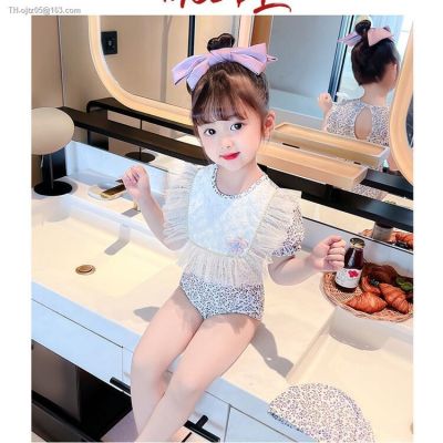 Girls princess one-piece summer 2023 children a new western style swimsuit female baby wear