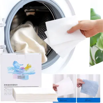 24pcs/pack Anti Cloth Dyed Laundry Color Run Remove Sheet Color