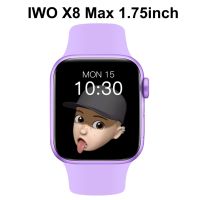 X8 Max 1.75 นิ้ว Bluetooth Call Smart Watch ผู้ชายผู้หญิง BT Music Heart Rate หน้าจอ Smartwatch 44mm นาฬิกาชั่วโมงของขวัญ PK IWO 13 W26